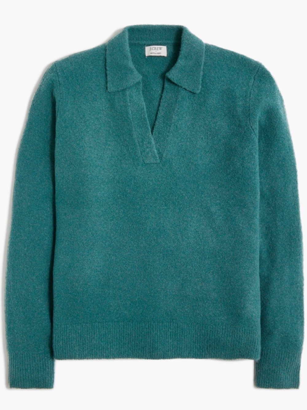 J. Crew Women's Teal Polo-Neck Sweater